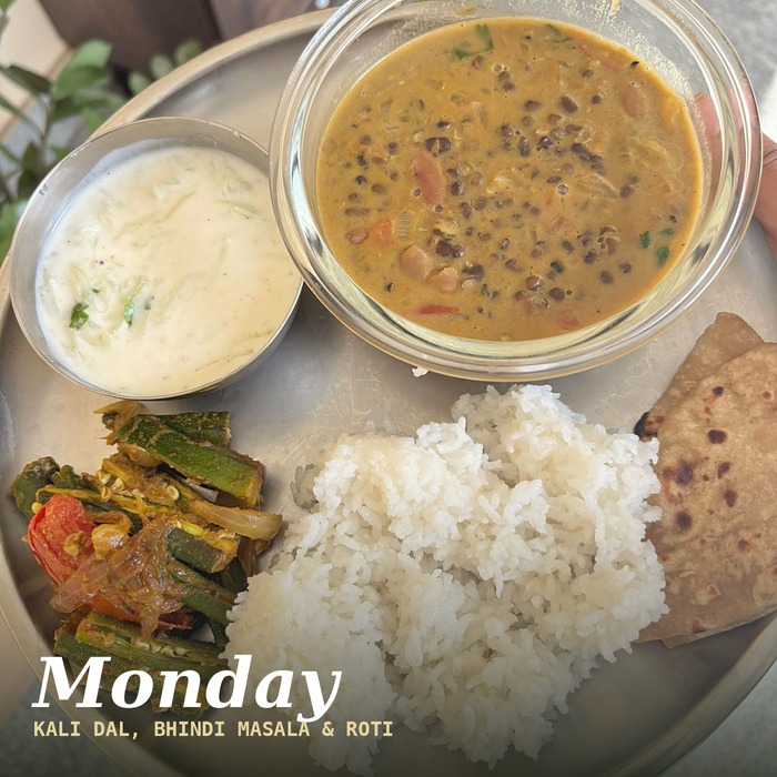 Monday — Kali Dal, Bhindi Masala & Roti